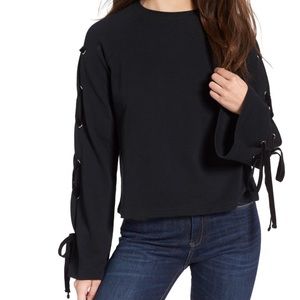 Lace-up Sleeve Top